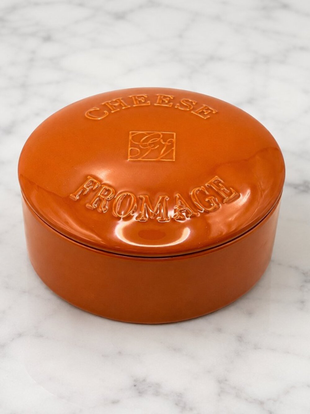 Gourmet Village Baked Brie Cheese Baker Terracotta Orange Ceramic Dish